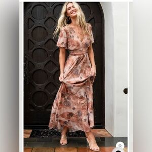 Baltic Born Pink Floral Maxi Dress